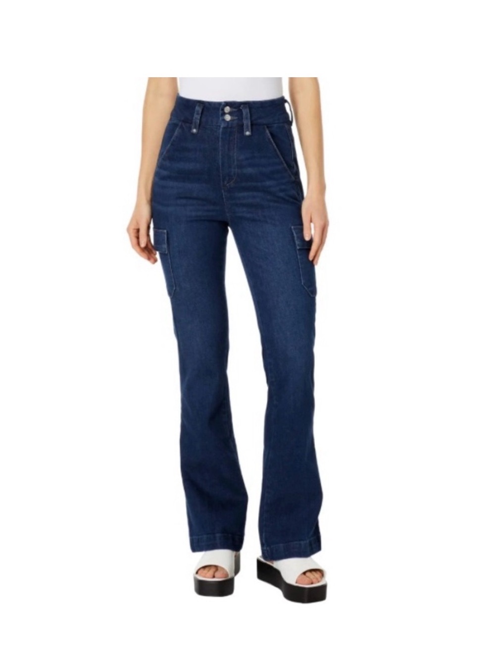 Paige Dion Jeans w/ Cargo Pockets in Gracie Lou 29